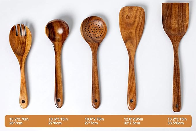 Wood Kitchen Utensils Set, Utensil set - Image 4