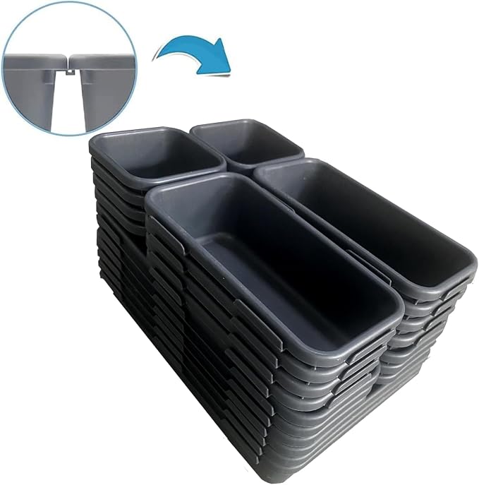 Kutesna 25 PCS Interlocking Desk Drawer Organizer Separator - Image 7