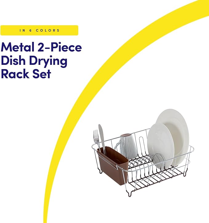 Dish Drying Rack & Cutlery Holder 2 Piece Set - Image 2