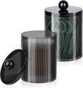 XIPENGKEJI 2 Pack Qtip Holder, Canister Apothecary Jar Set, Bathroom Jars by XIPENGKEJI