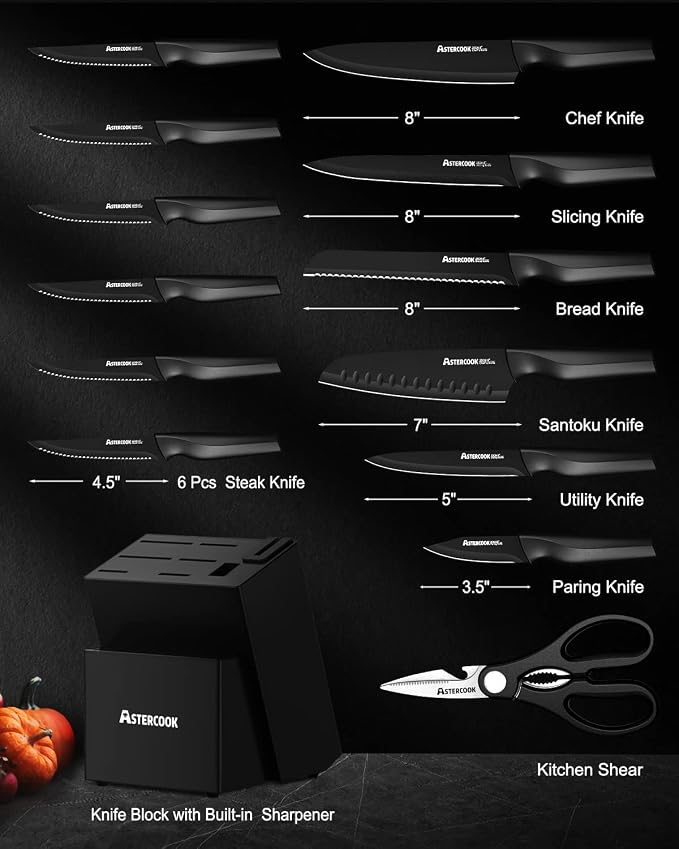 Astercook Knife Set, Kitchen Knife Set - Image 2
