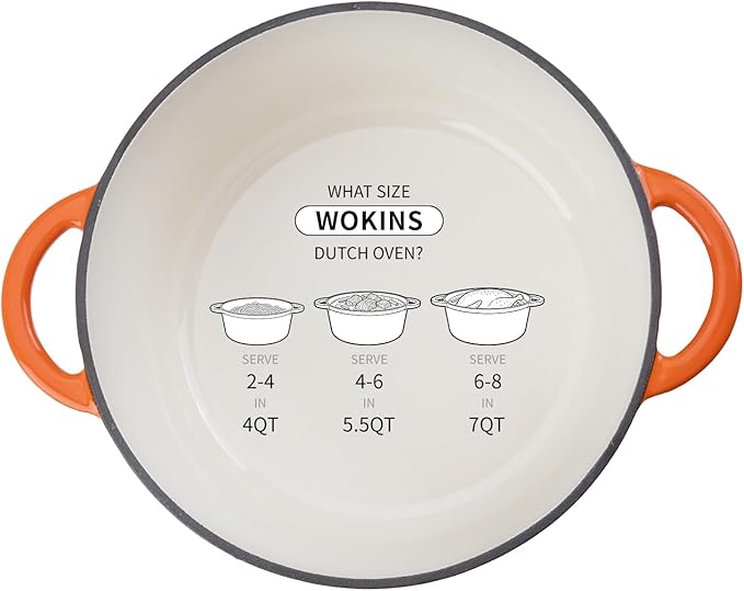 Enameled Cast Iron Dutch Oven - 7QT Pot - Image 9