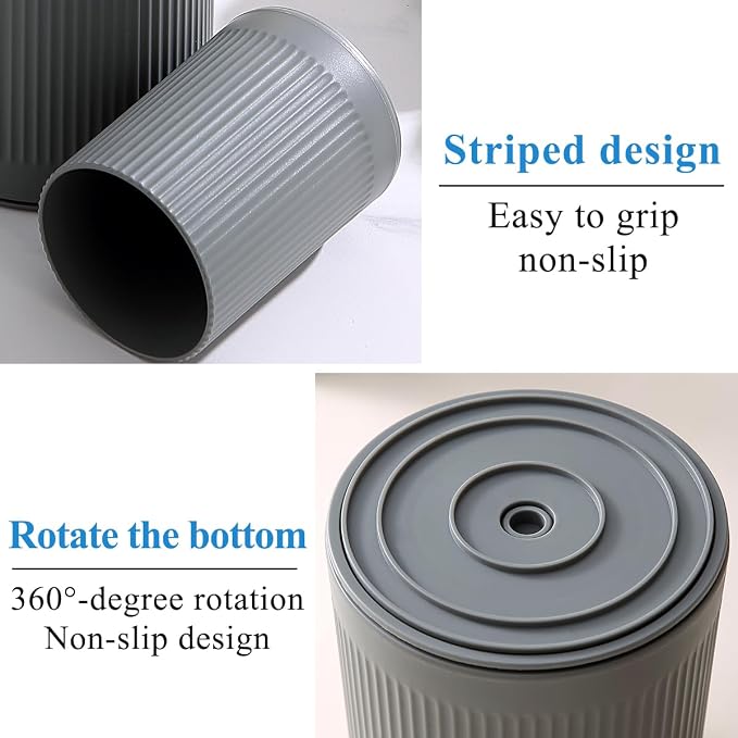 Kyraton Cooking Utensils Holder 2pcs, 360° Rotating Heavy Duty Plastic Kitchen - Image 8