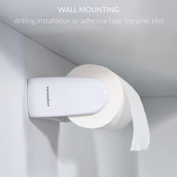 simpletome Paper Towel Holder ONE Hand Tear Adaptive Tension Arm Adjustable - Image 3