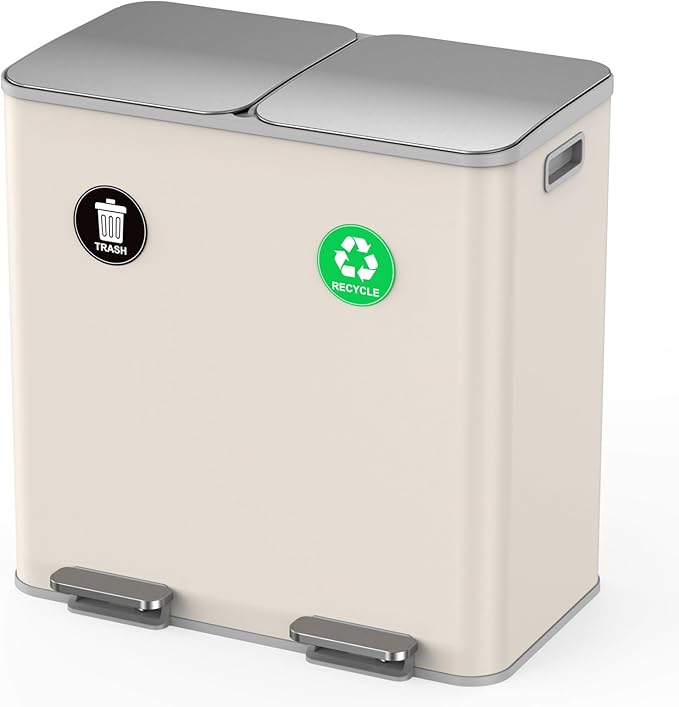 Lovewind Dual Trash and Recycling Bins by LOVEWIND