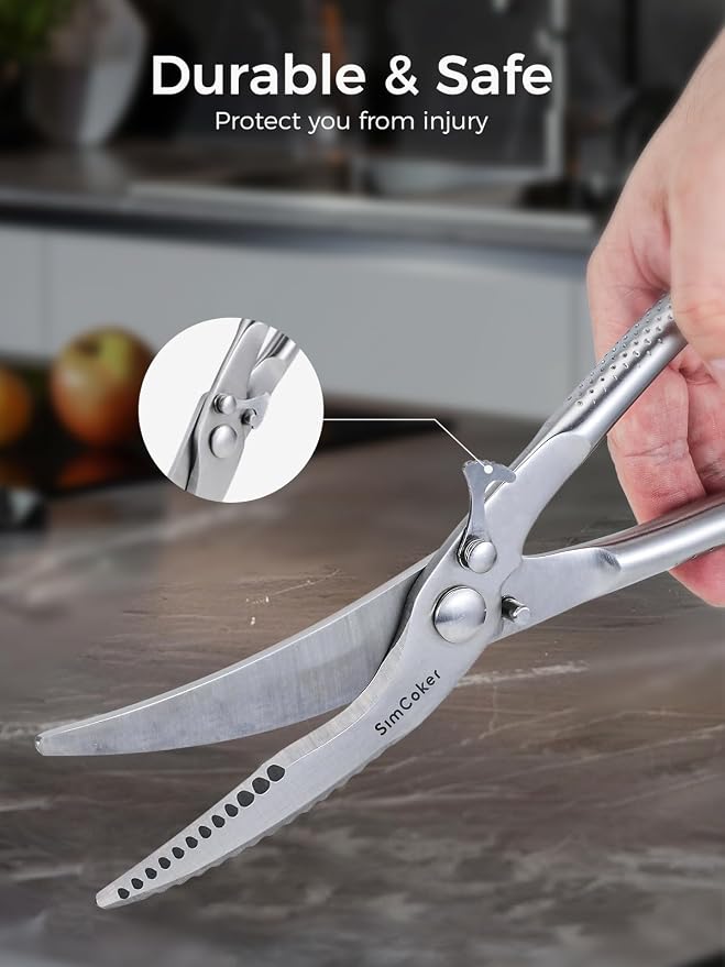 Full Steel Poultry Shears Heavy Duty, Professional Bone Cutting Scissors - Image 5