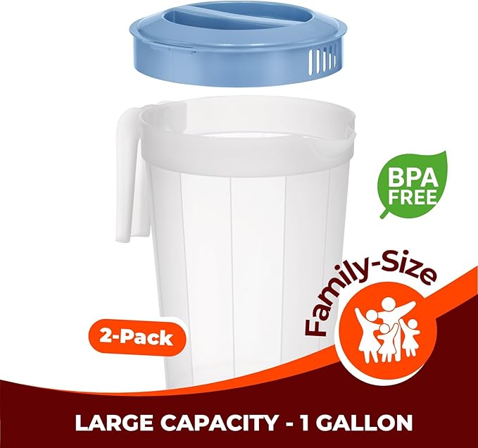 Tribello 2-Pack 1-Gallon Plastic Pitchers - Image 3
