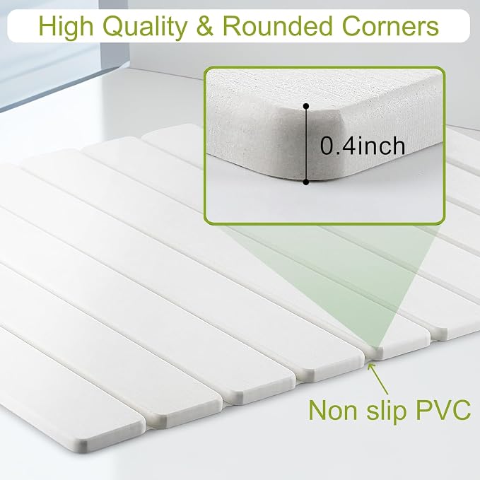 Large Stone Dish Drying Mat for Kitchen Counter, Collapsible Quick Dry - Image 3