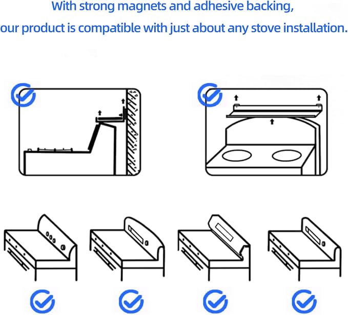 SZJHXIN 4X Strong Magnetic Stove Top Shelf, Adjustable 15-30 Inches, Fits - Image 6