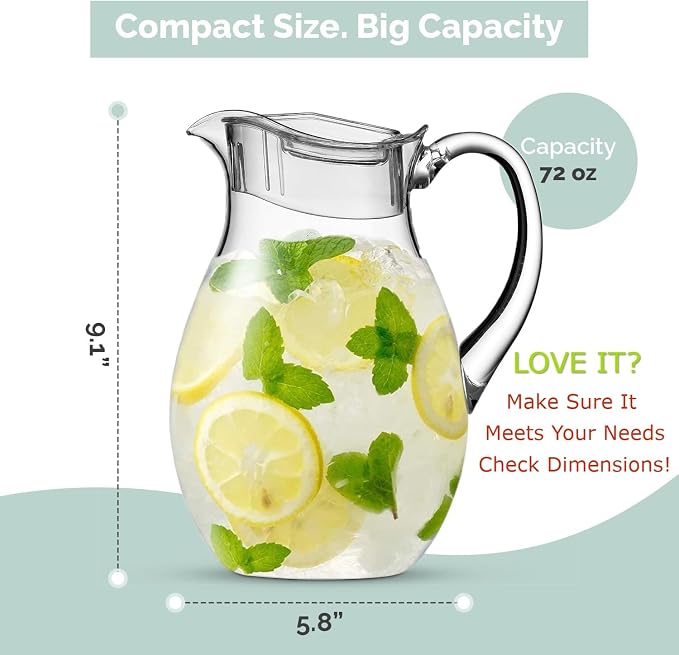MosJos Acrylic Pitcher, Water Pitcher - Image 7