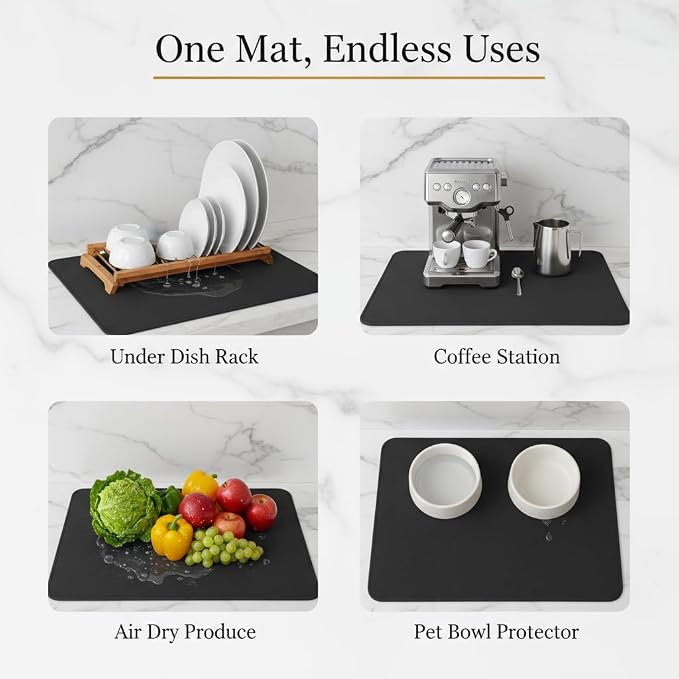 Dish Drying Mat Super Absorbent – 16" x 12" Coffee Mat - Image 7