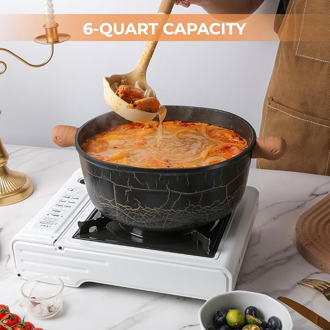 Bionic Turtle Design Nonstick Ceramic Dutch Oven Pot - Image 5