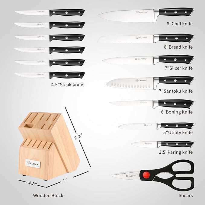 Knife Sets 15 Pieces for Kitchen - Image 2