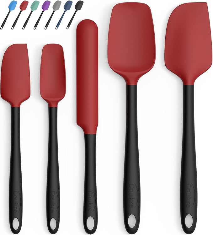Coukre Silicone Spatula Set of 5, High Temperature Resistant, Food Grade by Coukre
