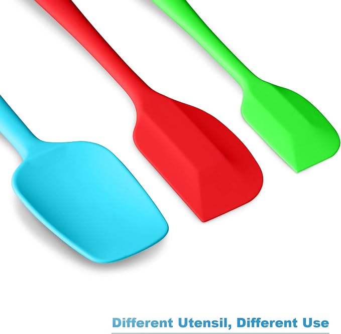 Silicone Spatula 3‑Piece Set Heat Resistant 600°F Non‑Stick Rubber Spatulas - Image 6