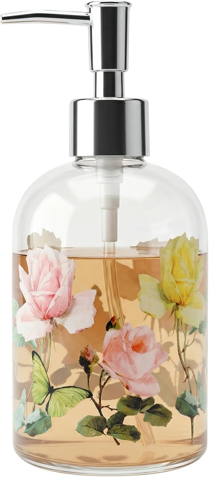 Glass Soap Dispenser Bottle by Topadorn