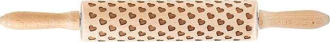 Mrs. Anderson’s Baking Embossing Rolling Pin, Heart Design, European Beechwood by MrsAndersonsBaking