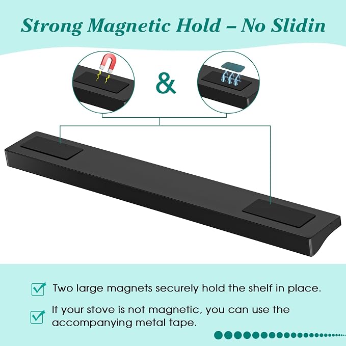 Foeacry 30" Magnetic Stove Top Shelf - Image 3