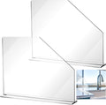 Vesici 2 Pcs Clear Acrylic Sink Splash Guard Freestanding Panel Barrier by Vesici
