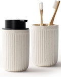 Bosilunlife Soap Dispenser and Toothbrush Holder Set - 11Oz Foam Soap Dispenser by BosilunLife