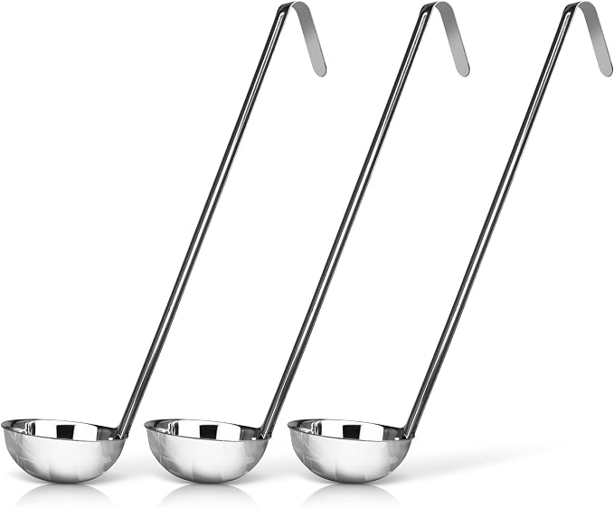Whysko Soup Ladles Stainless Steel, Rustproof Heat-Resistant Materials by WHYSKO