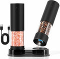 Electric Salt and Pepper Grinder Set, USB Rechargeable Automatic Pepper Mills by NewEnglandStories