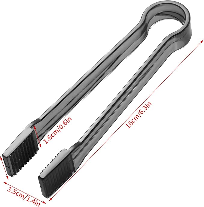 10 Pcs Plastic Buffet Serving Tongs, 6.3 Inches - Image 2