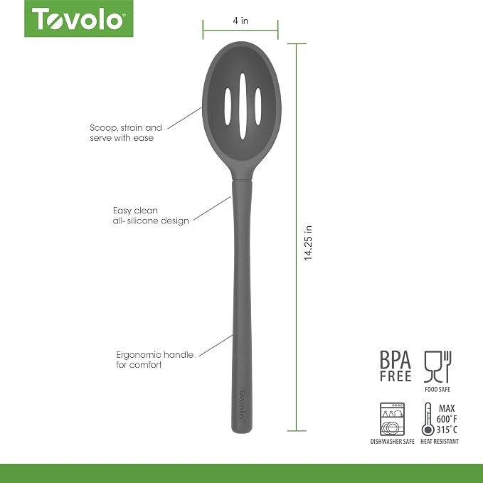 Tovolo Flex Core Silicone Slotted Deep Spoon - Image 6