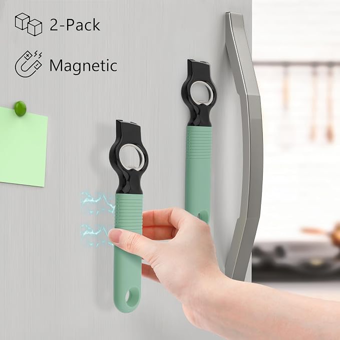 2-Pack Magnetic Beer Bottle Opener & Soda Can Opener, 2-in-1 Bottle Opener and - Image 2