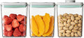 Airtight Food Storage with One-Touch Lid, Stackable Durable PET by EQI