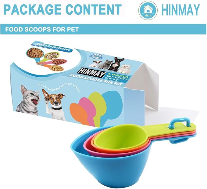HINMAY Pet Food Scoops Plastic Measuring Cups Set - Image 5