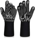 Comsmart BBQ Gloves, 1472F Heat Resistant Silicone Non-Slip Oven Mitts by Comsmart