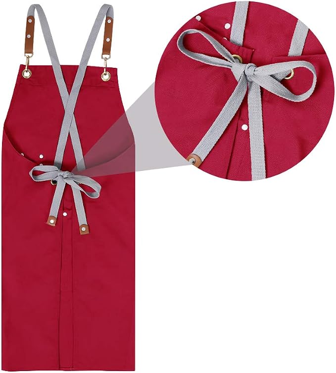 Mignongirl Chef Apron, Cross Back Apron - Image 8