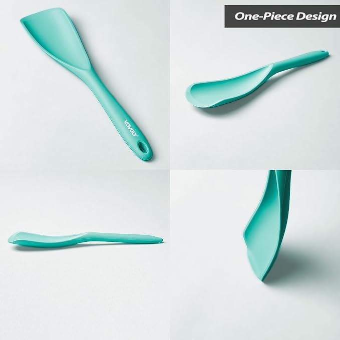 Cooking Spoon for Nonstick Cookwares, VOVOLY Silicone Spoon for Mixing - Image 3
