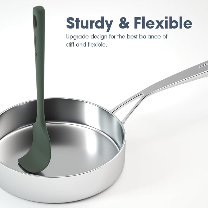 ChefAide 5 Pieces Silicone Spatula Set, Food Grade Rubber Spatula, Upgrade - Image 4