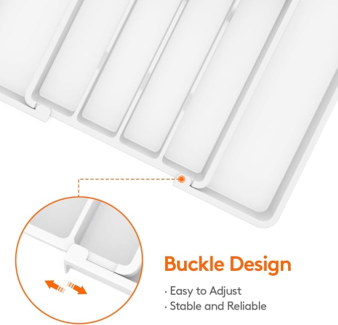 Lifewit Silverware Drawer Organizer, Expandable Utensil Tray - Image 5