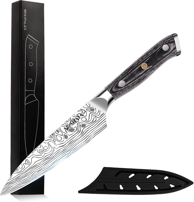 MOSFiATA 4 Inch Paring Knife, Kitchen Knife Fruit Knives by MOSFiATA