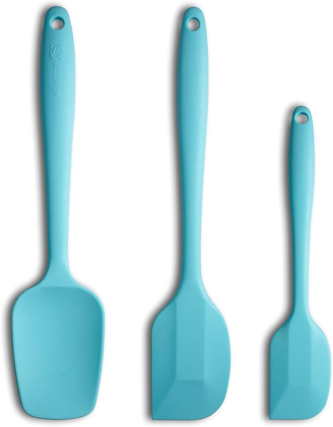 Silicone Spatula 3‑Piece Set Heat Resistant 600°F Non‑Stick Rubber Spatulas by ALLWIN-HOUSEWARE