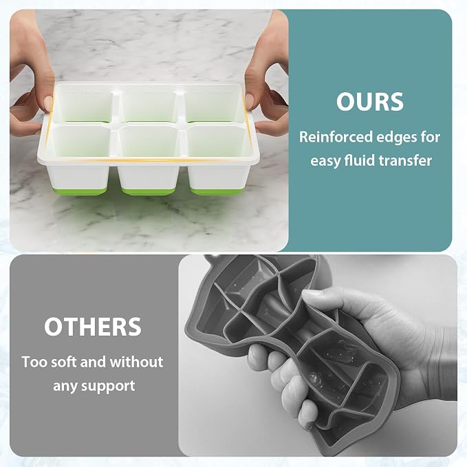 Optish Large Ice Cube Molds, 3 Pack Whiskey Square Ice Molds, 1.8 Inch Big Ice - Image 3