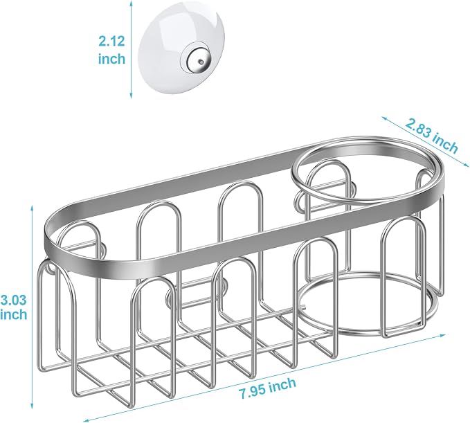 2-in-1 Sponge Holder for Kitchen Sink, Sink Caddy Kitchen Sink Organizer - Image 2