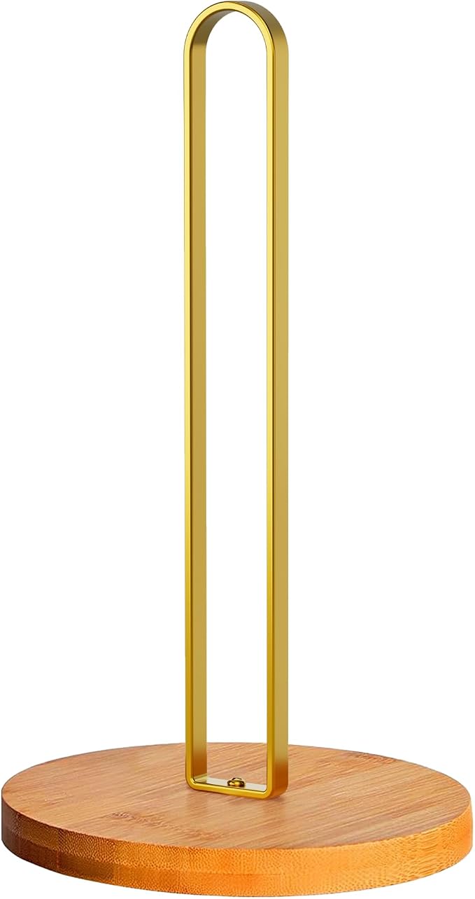TONLEA Wooden Paper Towel Holder Countertop, Kitchen-Towel-Holder FreeStanding by TONLEA