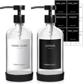 RYTOXILO Clear Soap Dispenser 2 Pack, Glass Soap Dispenser by RYTOXILOBrightenUpYourHome