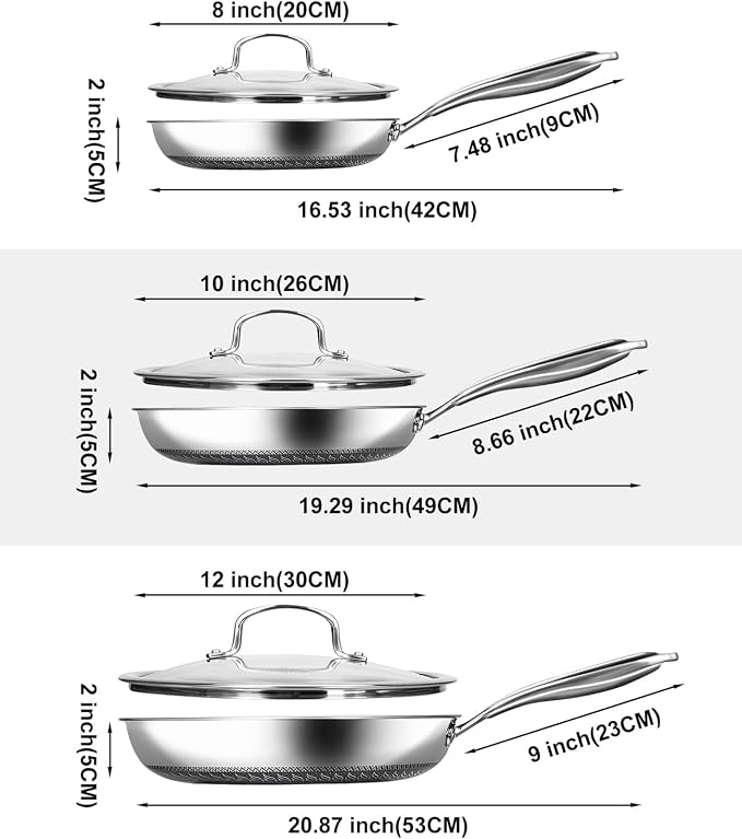 USELUCK Non Stick Frying Pans - Image 2