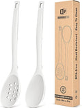 Pack of 2 Silicone Cooking Spoons, Non Stick Solid Kitchen Spoon by BUNDLEPRO