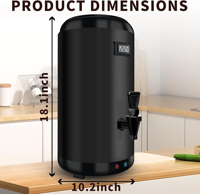 Electric Heating Insulated Beverage Dispenser-12 L/3.2 Gallon Hot Drink Beverage - Image 6