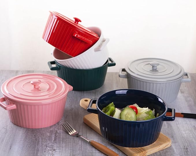 WHJY Blue Colorful Ceramic Casserole Dish - Image 5