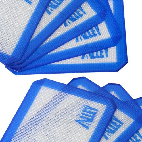 10 Non-stick Silicone Mat Pad, Small Rectangle 5 X 4 Inch, Blue