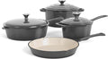 DishDelight Enameled Cast Iron Pots and Pans Set, 7 Piece Dutch Oven Set by DishDelight