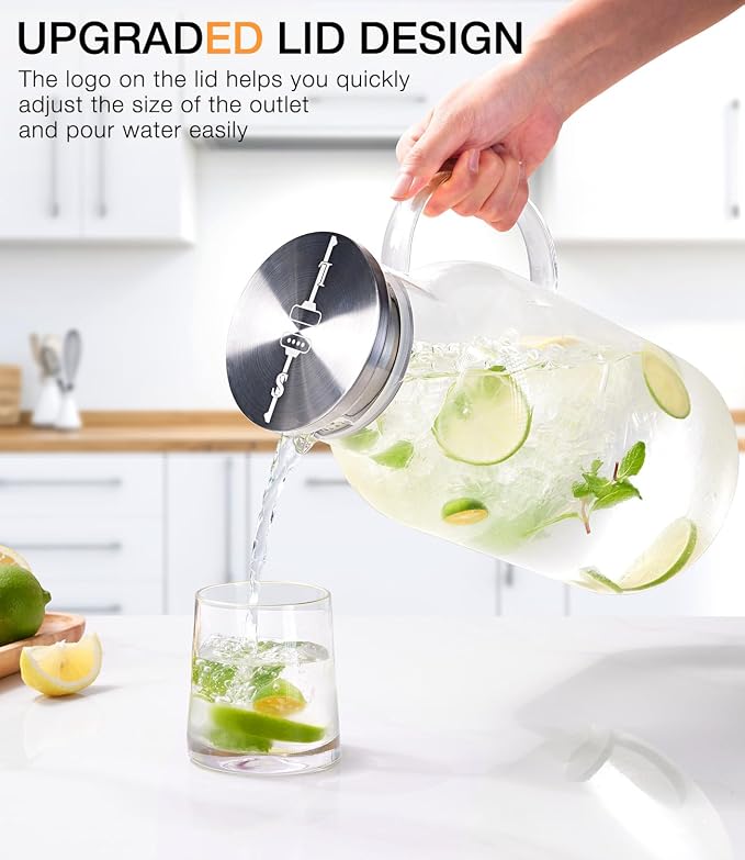 LUNA&MANTHA 1 Gallon Glass Pitcher - Image 2