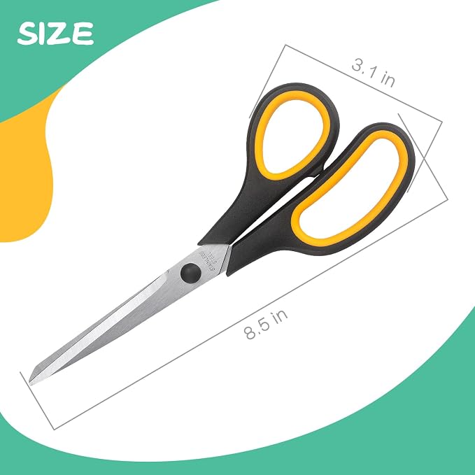 Scissors 8.5 Inch all purpose Bulk Set of 3, Scissors - Image 2